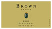Label for Brown Estate Vineyards